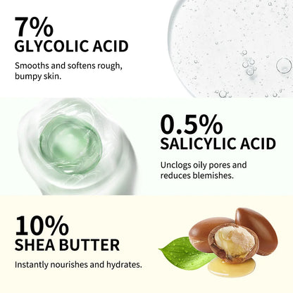 Body Effective Exfoliation Stick Glycolic Acid Exfoliating Deep Exfoliation Nourishing Moisture Deep Hydration Skincare