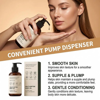 Multi Peptide Body Oil for Dry Skin, Deep Hydration and Nourishing Care, Lightweight Oil Daily Body Skin Care Treatment, 240ml